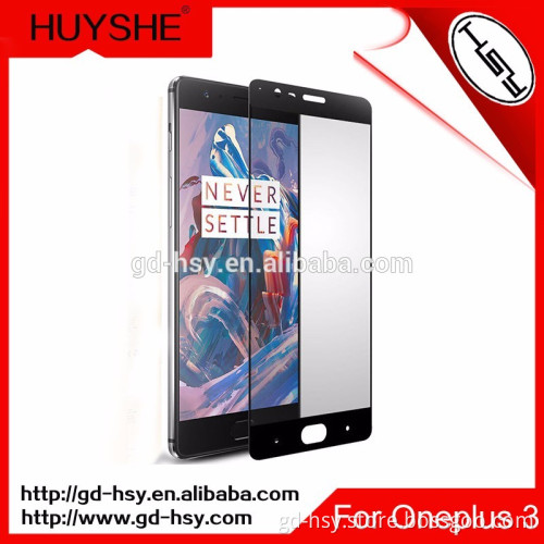 HUYSHE for oneplus 3 3d curved tempered glass screen protector ,oneplus 3 screen protector used in mobile phone area
